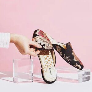 Birdies Phoebe Jacquard Floral Slipper Mules